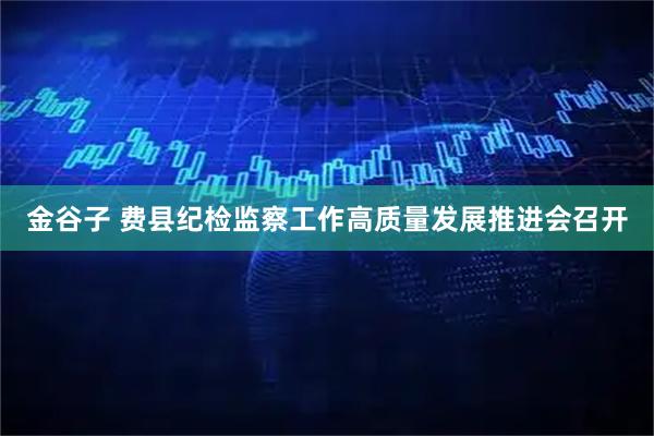 金谷子 费县纪检监察工作高质量发展推进会召开
